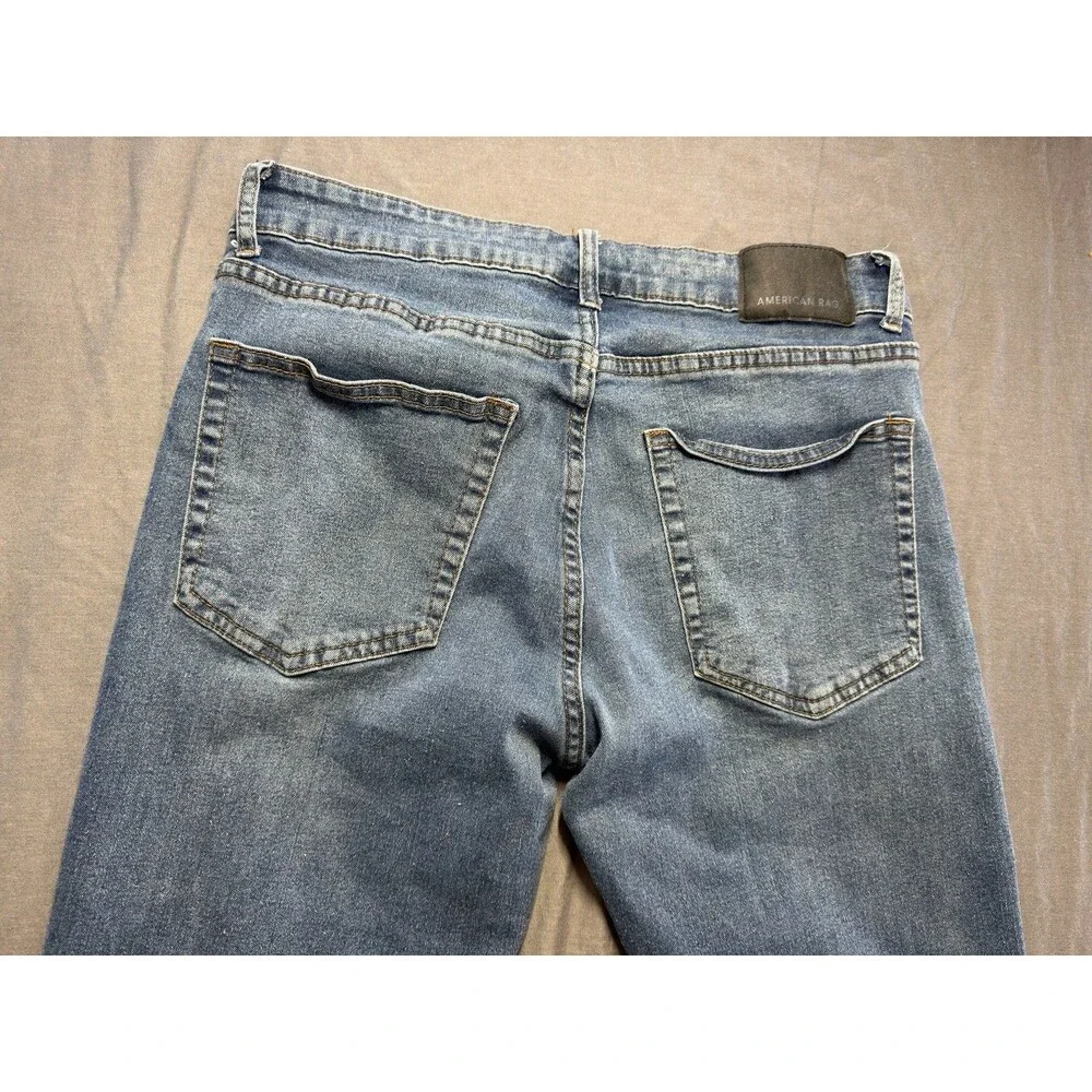 American Rag Men’s Skinny Slim Mid Rise Medium Wash Stretch Denim Jeans SZ 32x30